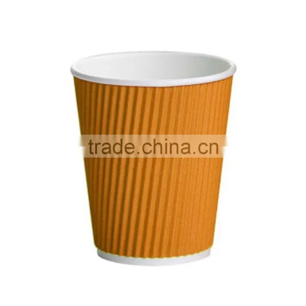 Disposable Custom Printed Different Size Double PE Wall Kraft Paper Cups photo-5