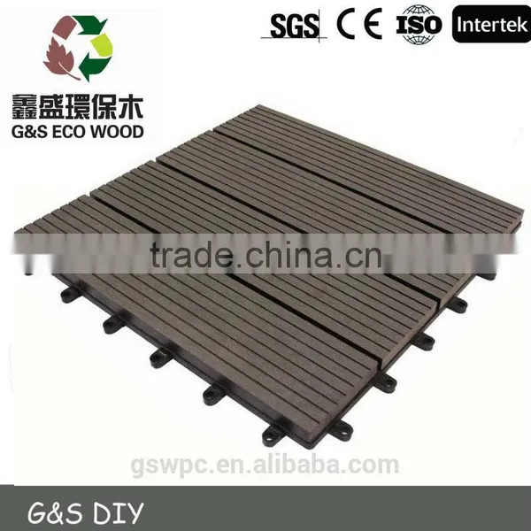 Good Selling Plastic Wood Composite Terrace/Garden Tile Plastic DIY Decking photo-4