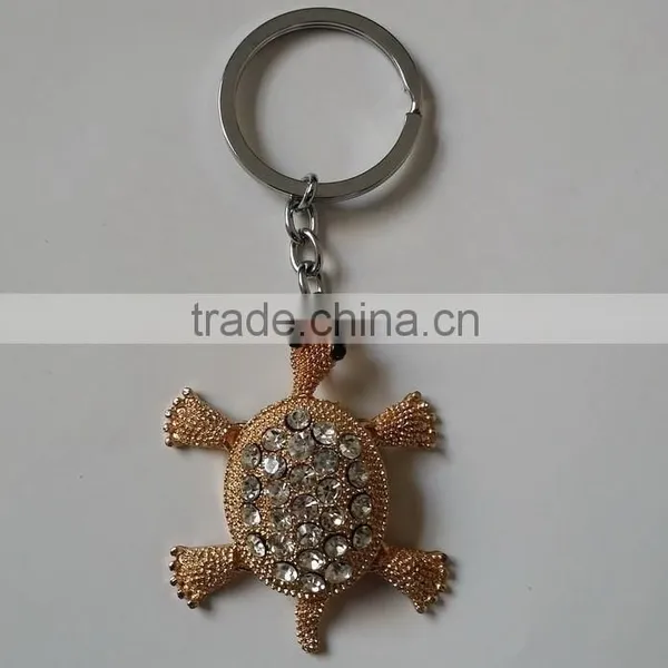 Wholesale Decorative Rhinestones Jewelled Turtle Metal Alloy Key Chain photo-2
