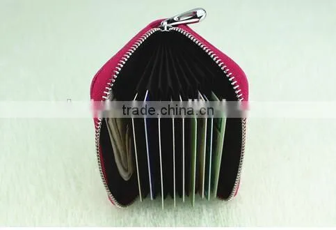 Cy278 Genuine Leather Card Holder Slim Wallet Card Wallet Double Organ Card Package Gift Card Holder photo-2