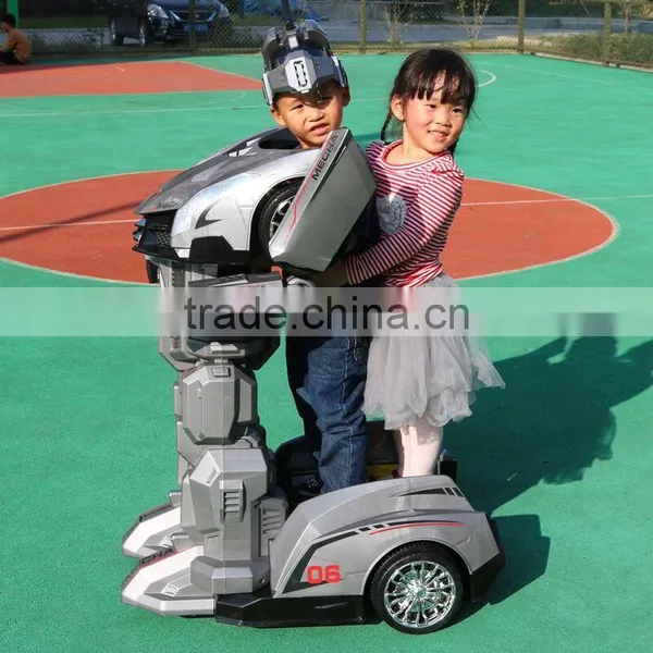 New Children Gifts Entertainment Ride On Robot Car, Electric Multi-functional Educational Children Ride On Transformer Car Robot photo-2