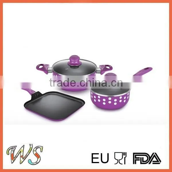 Non Stick Fry Cooking Pan With Purple Handle photo-3