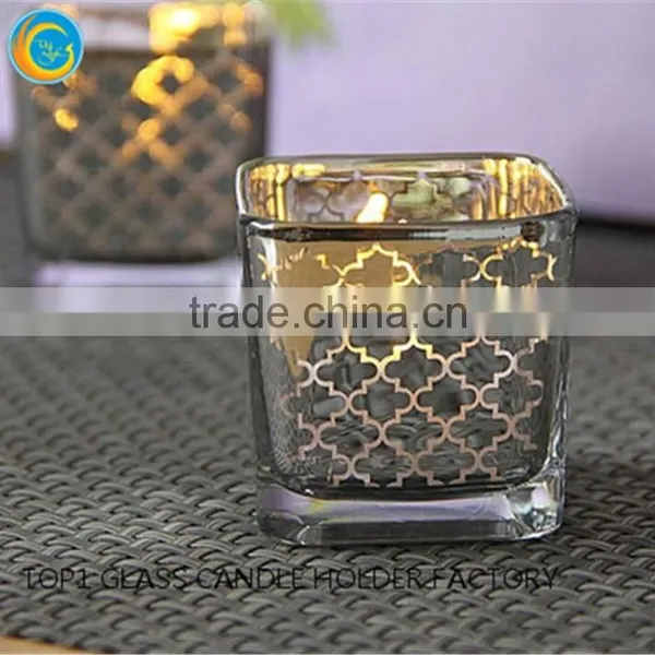 Wholesale Candle Jars With Metal Lids Candle Making Glassware Medium Square Glass Jar photo-2