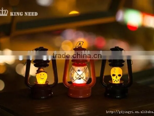 Modern Small Plastic LED Skull Table Lamp Halloween Hanging Decoration photo-2