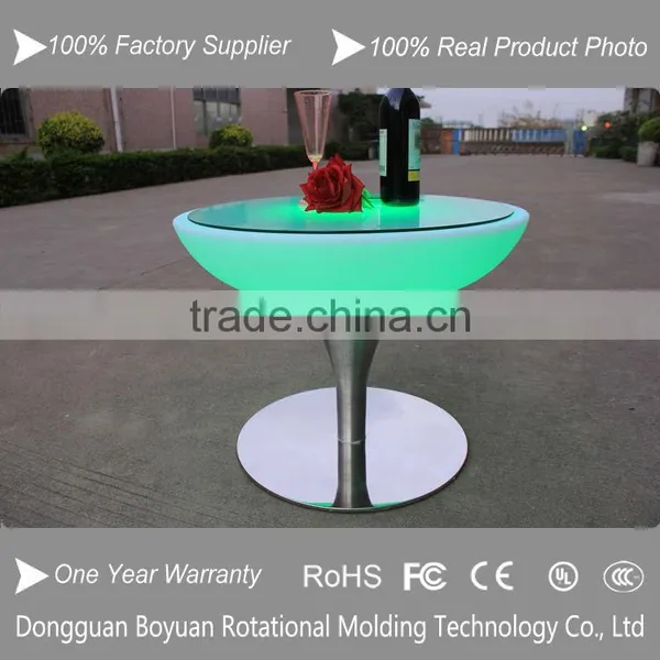 RGB 16 Colors Changing Glowing Event Furniture, Led Glowing Cocktail Round Table photo-5