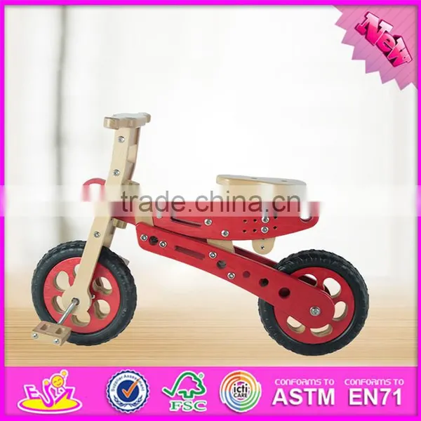2016 High Quality Wooden Kids Bike Ride Toy, Top Fashon Wooden Kids Bike Ride Toy W16C150 photo-2