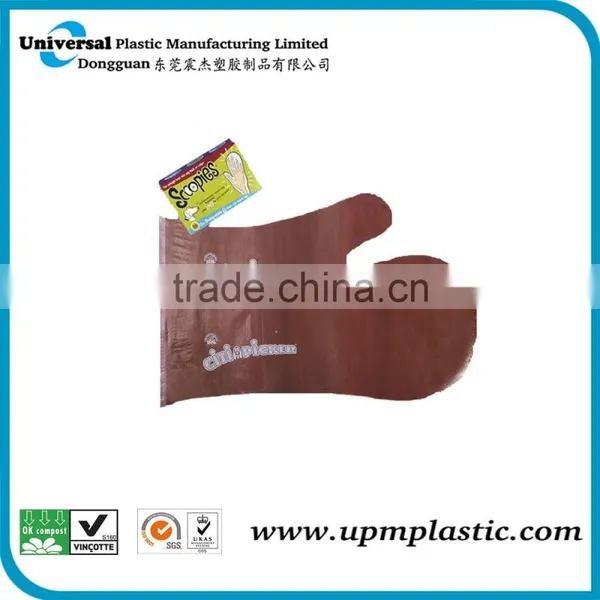 Disposable Degradable PE Dog Poop Glove
