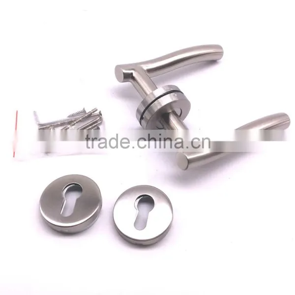 Solid Hollow Satin Stainless Steel T Handle Mortise Lever Hotel Room Door Lock Without Cylinder Lock Body photo-4