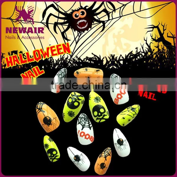 NEWAIR Pre-design Holloween Artificial Nails With Glue photo-4