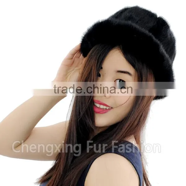 CX-C-197B Fashion Best Women Hat Handmade Wholesale Mink Fur Winter Hat photo-2