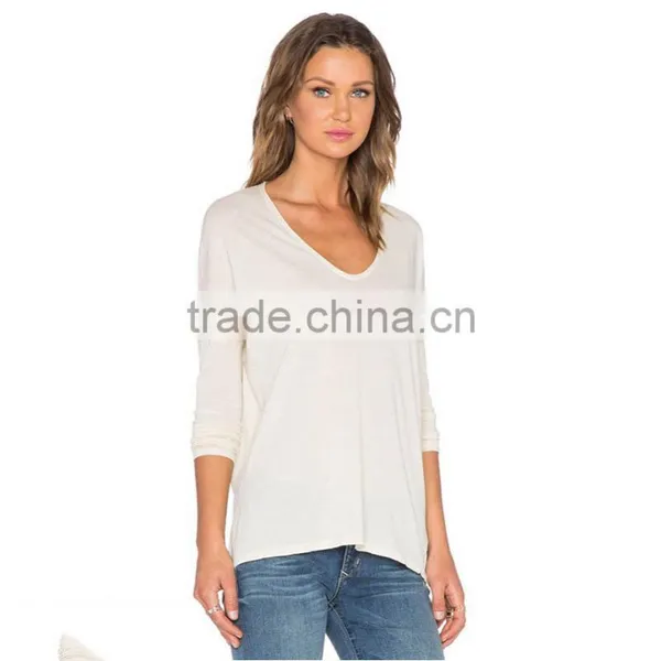 2015 Cheap Plain v Neck Stretch Cotton t Shirt Blank t Shirts photo-2