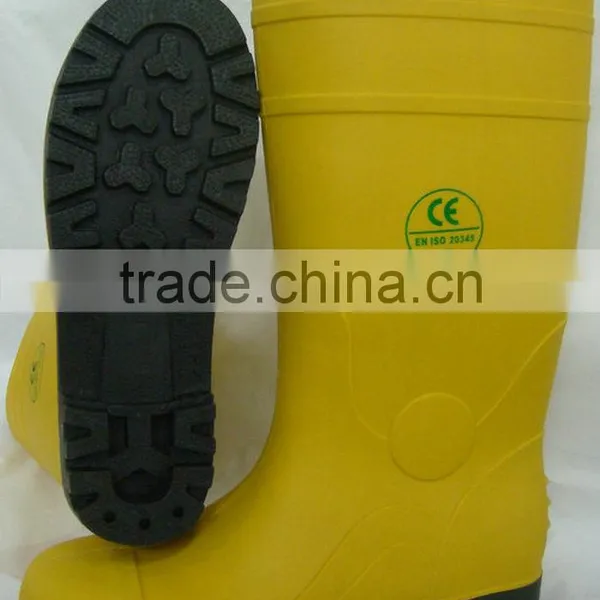 Yellow Heat Protection Steel Toe Work Boots For Chemical Industry photo-3