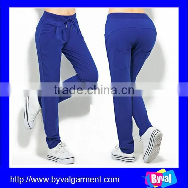 China Wholesale Ladies High Quality Slim Fit Pants Womens Casual Sport Pants 2015 photo-4