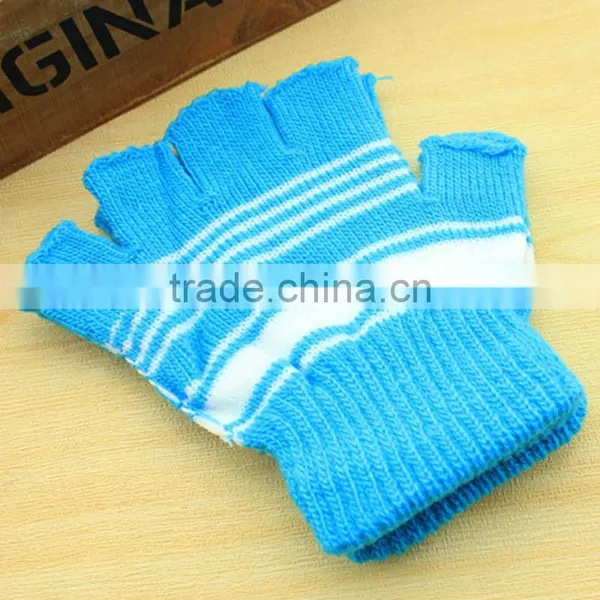 TC13030 Fashion Half Finger Kids Gloves Cheap Winter Knitting Warm Kids Winter Gloves Wholesale photo-3
