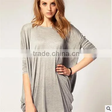 2016 Europe Style Long Sleeve Women Shirt Batwing Women Loose Shirt