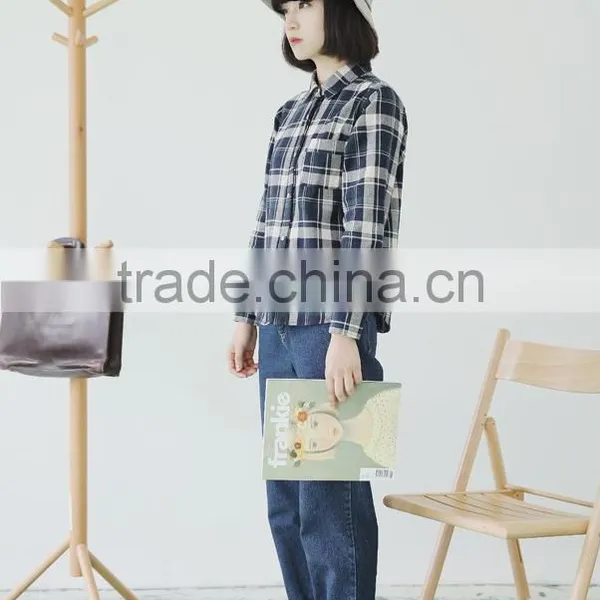 100% Cotton Flannel Plain for Girls' Shirts Anti-pilling Flannel Shirt for Girls photo-5
