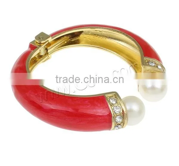 Glass Pearl Zinc Alloy Children Bangle Kids Plastic Bracelet Jewelry Bracelet photo-5