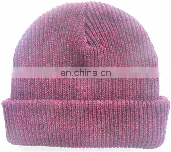 Custom Acrylic Knit Speckled Beanie Hat photo-3