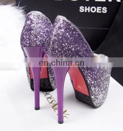 2016 Crystal Evening High Heels Ladies Peep Toe Waterproof Light Up Shoes photo-4