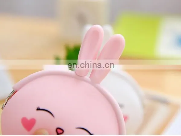 Cartoon Silicone Coin Wallet Korean Cute Rabbit Coin Purse Candy Color Packet Fashion Women Bags photo-6