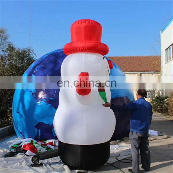 Hot-selling Giant Outdoor Christmas Decoration Snowman With LED Light Inflatable/Snowman photo-4