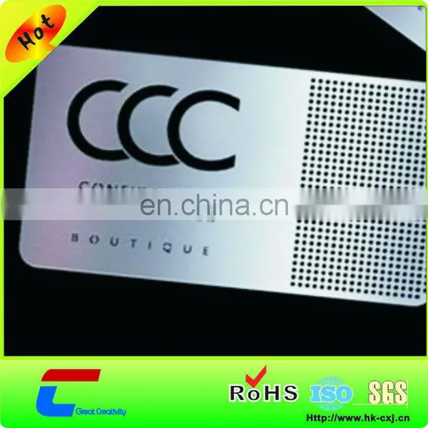 CR80 Fancy Cutting Out Metal Credit Card