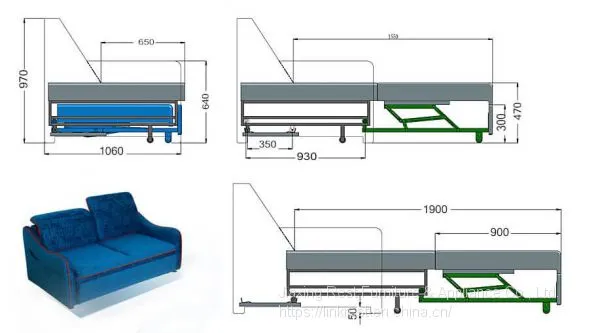 1.5-Stage Draw Out SofaBed Mechanism SEB00# photo-4