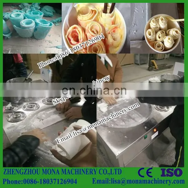Fried Ice Cream Machine Two Secop Compressors Single/ Double Flat Pan Round/ Square Flat Pan Fried Ice Cream photo-4