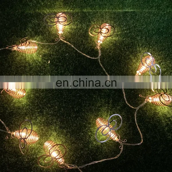 2020 New Solar 10L LED Iron Honeybee Strip Outdoor Garden Light For Spring Decoration From China photo-6
