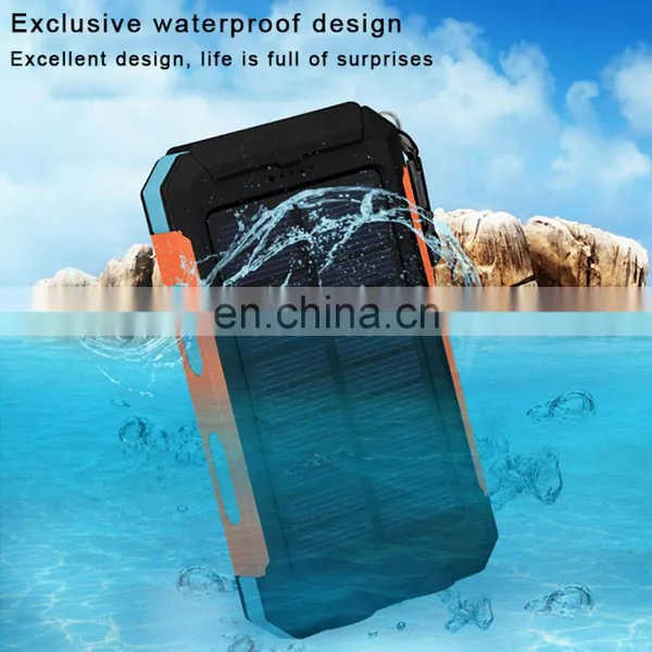 Hot Selling 10000 Mah,Outdoor Waterproof Portable Solar Power Bank Charger For Smartphone Sunlight Traveler photo-2