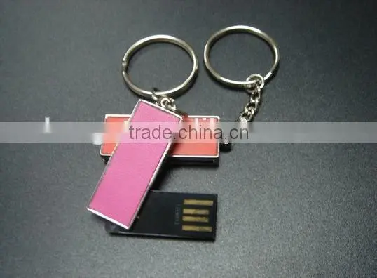 Noble Colorful Super Slim Metal Swivel USB Flash Drive With Key Ring photo-2