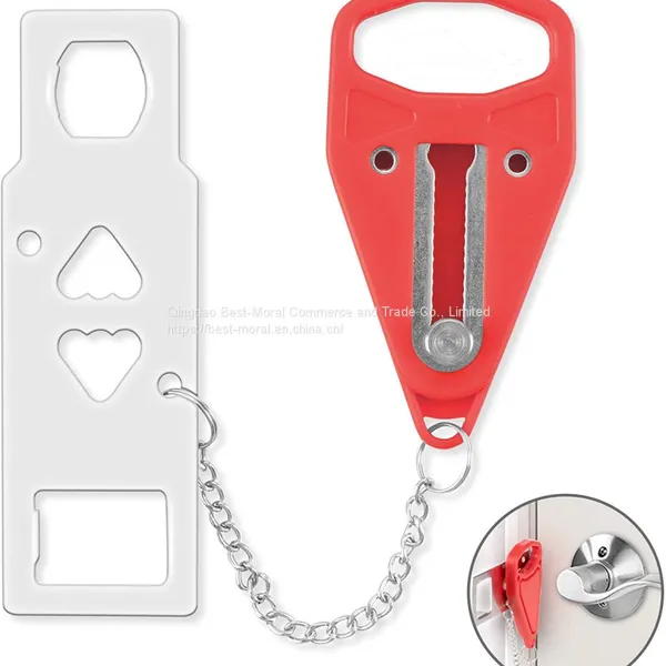 Portable Door Lock Home Security Door Locker Travel Lockdown Locks for Additional Safety and Privacy Perfect for Traveling Hotel Home Apartment College