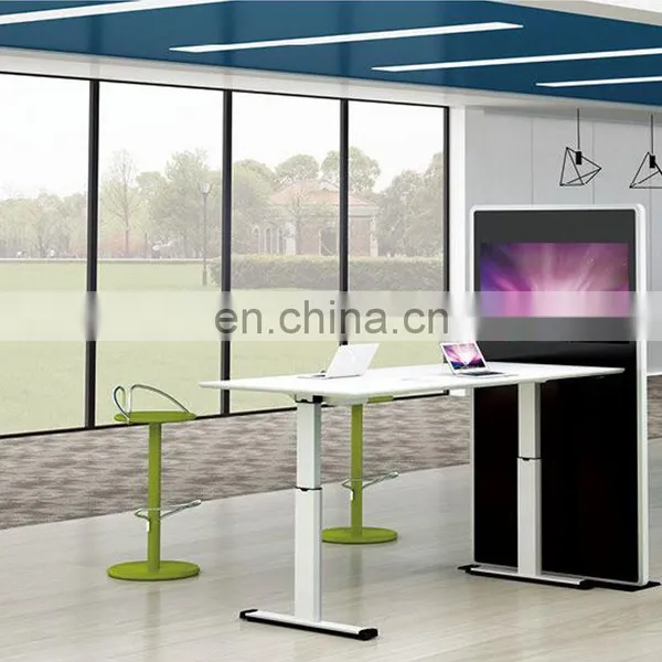 Luxury Adjustable Height High Tech Executive Electric Lift Standing Desk Frame Sit Stand up Computer Office Desk photo-4