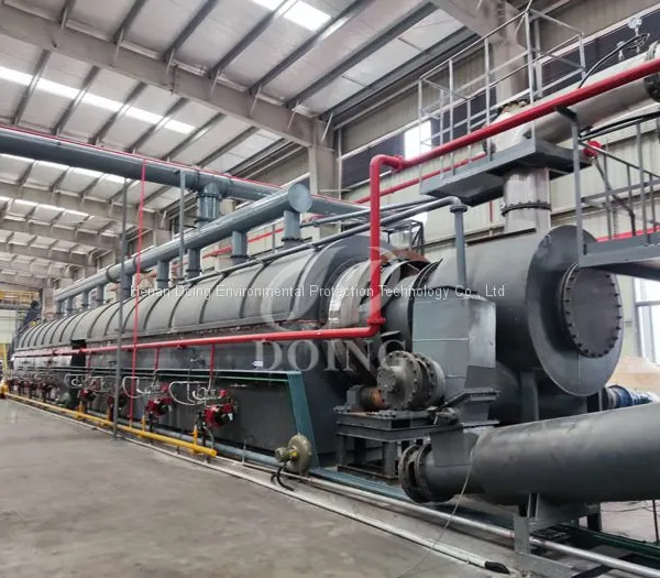 CE Certification Fully Automatic Continuous Waste Tire Pyrolysis Plant With PLC Control System