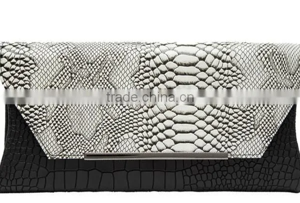 2016New Arrival Luxury Crocodile Pattern Leather Women Clutch Bag Evening Clutch Bag Soulder Bag for Women photo-3