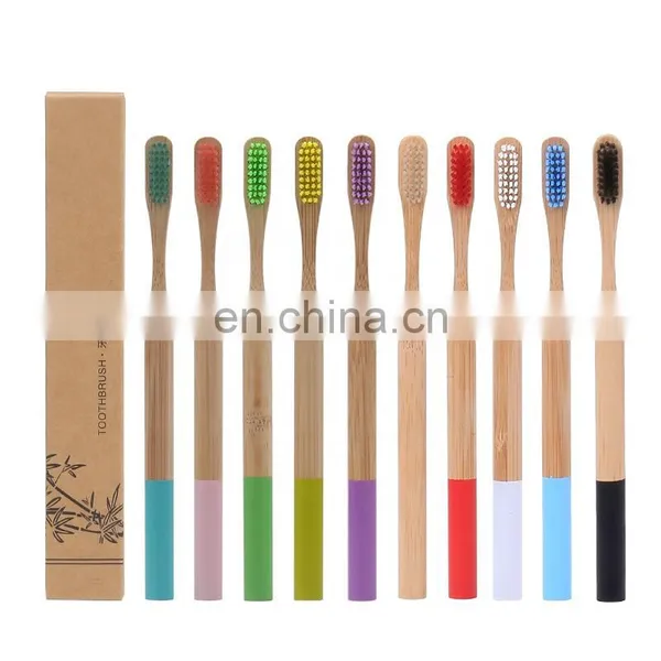 New Products Eco Friendly Round Handle Bamboo Toothbrush Manufacturer photo-2