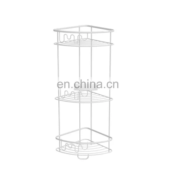 Good Quality Stainless Steel Kitchen Organization Shelves Storage Holders & Racks 3-Layer Metal Corner Triangle Storage Racks photo-4