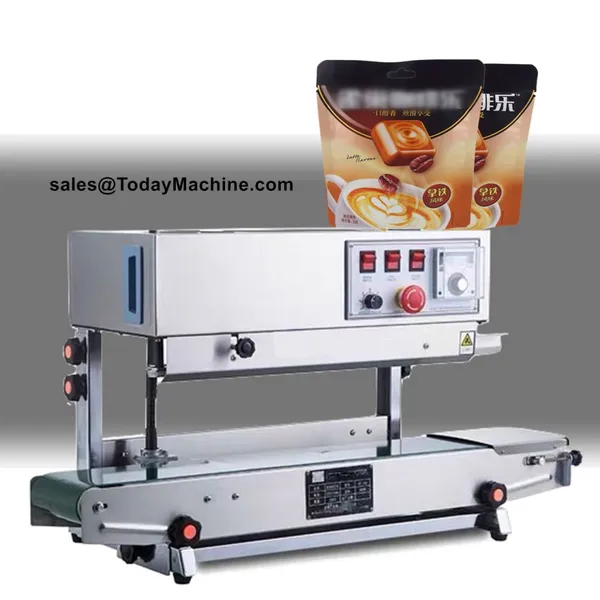 Stainless Steel Continuous Band Sealer for Pet Food Coffee Plastic Bag Packaging photo-2