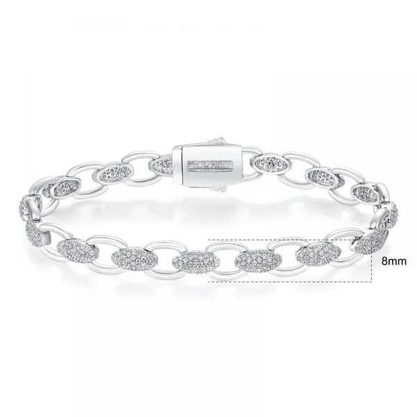 18K Plated Cuban Bracelet 5A Grade Zircon Simple Luxury Jewelry For Girlfriends Lovers Christmas Valentine Birthday Gift photo-3