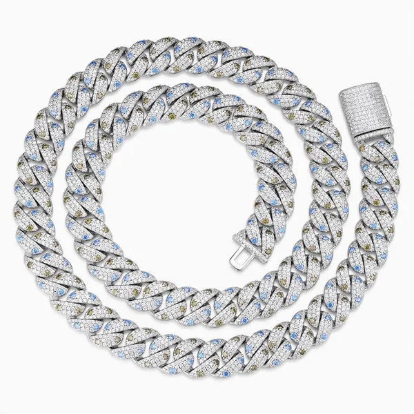 Shining Star Jewelry 8mm 10mm 12mm 14mm Moissanite Miami Cuban Link Chain photo-3