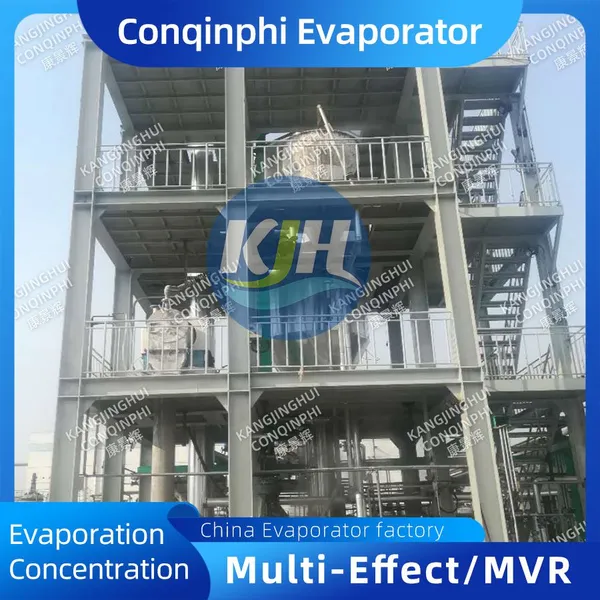 Oil-Free Compressor Counterflow MVR Evaporator, 15kW Motor, 2000L/h Evaporation Rate photo-2