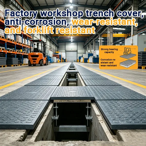 Thickened Reinforced FRP Manhole Cover Enhanced Bearing Fiberglass Road Cover
