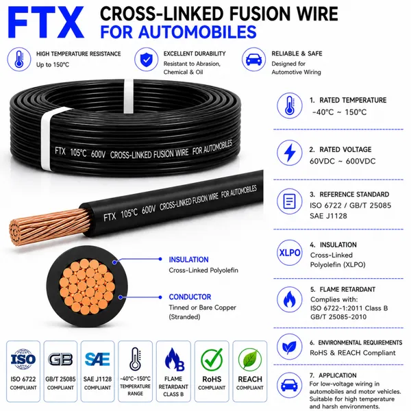 FTX Cross-linked Fusion Wire for Automobiles