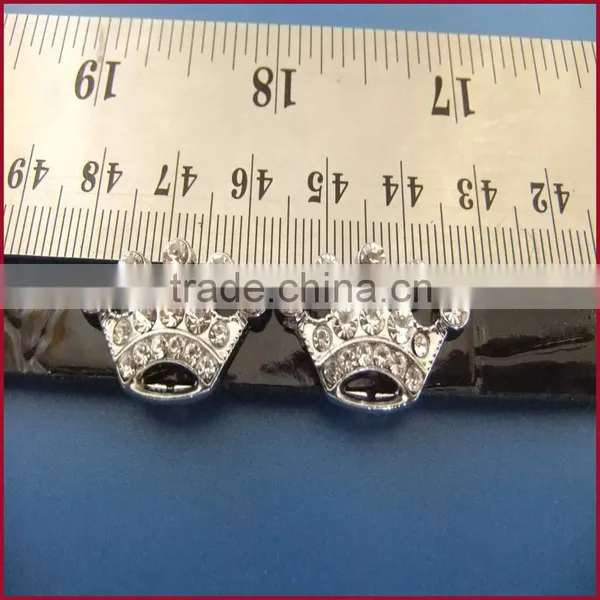 Factory DIY Jewellery Accessories 10MM Rhinestones Crowns Alloy Slide Charms photo-6