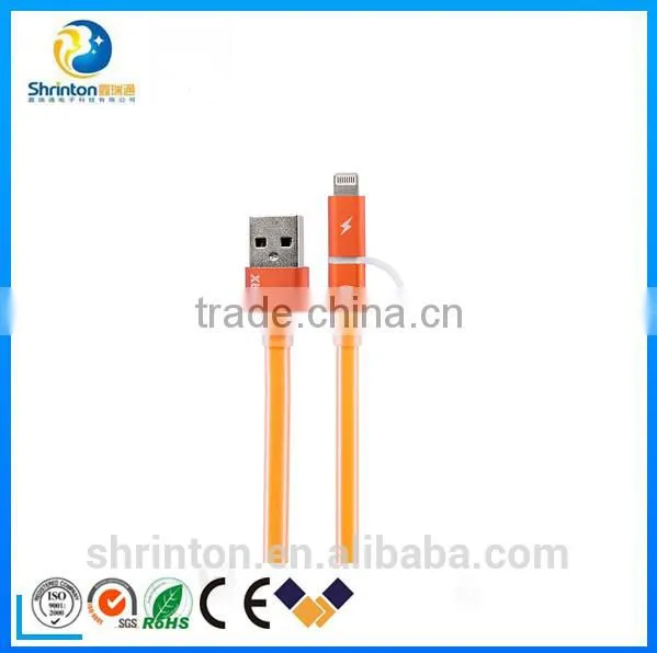 Remax 2 In1 Led USB Data Cable Fast Charging Cable for Iphone and Samsung photo-6
