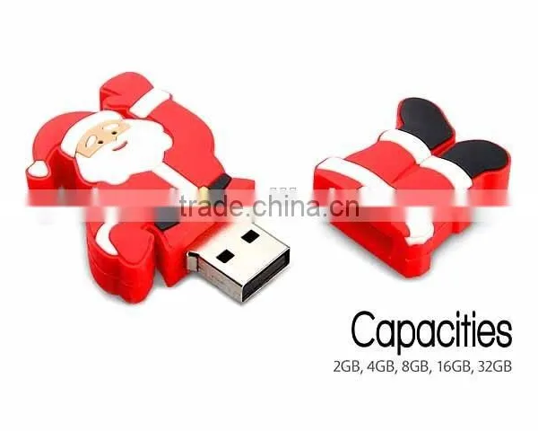Customized Chirstmas Gift Santa Claus USB Flash Drive 4gb photo-3