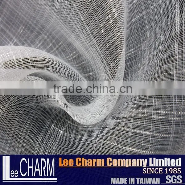 Polyester Organza Big Check Design Fabric photo-4