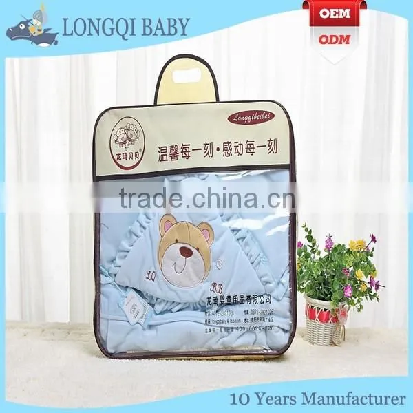 BB-LZ-007 Thickening and Larger Hooded Cotton Lace Baby Swaddle Wrap Blanket photo-6