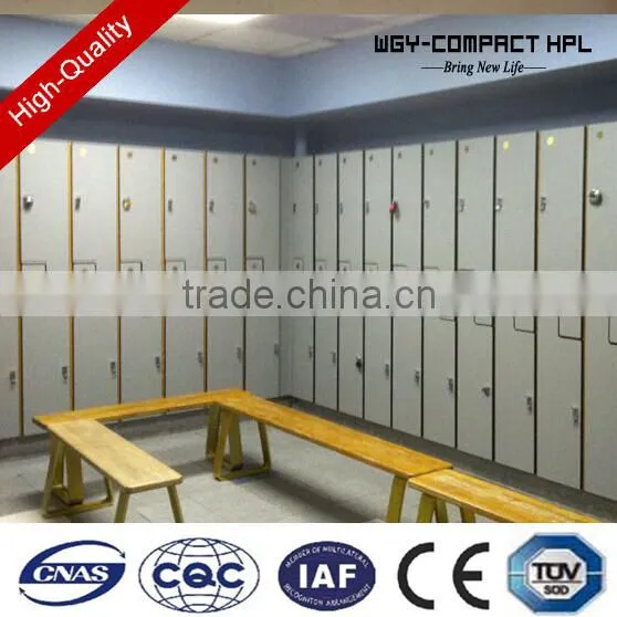 Top quality colorful z-shaped Acratch Resistance phenolic hpl club locker