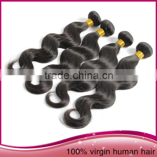 Best Selling 7Q Quality Brazilian Human Hair, Natural Color Body Wave Hair Weaving photo-2